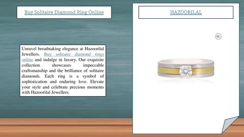 Buy Solitaire Diamond Ring Online