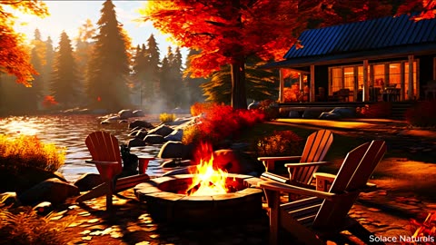🌟Insect Sounds & Autumn Outdoor Fireplace: Your Perfect Relaxation Combo! 🍂