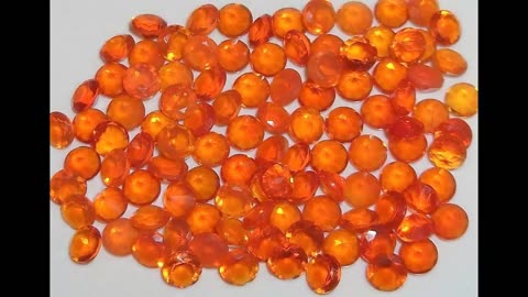 Mexican Fire Opal Round Cut Orange