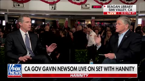 Gotta admit, Sean Hannity did a nice job cornering Greasy Gavin Newsom on Biden's border crisis.