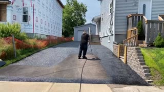 Professional Asphalt Spray Sealing: “The Good Friends Driveway One” Top Coats Pavement Maintenance