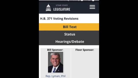 Rep Phil Lyman Explains HB371 Voting Bill and Utah Election Issues
