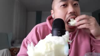 ASMR Eating Sounds - Cotton Candy