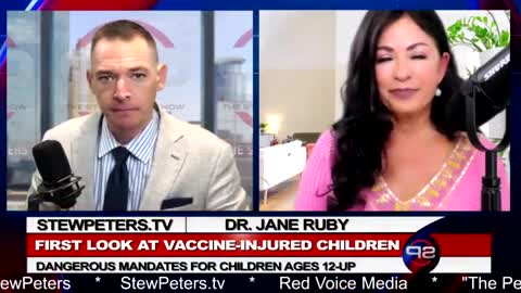 Stew Peters With Dr Jane Ruby, Saying Fake Vaccines Make Chilldren 4X More Likely for Cardiac Event