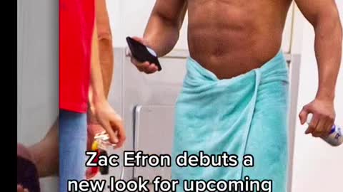 Zac Efron debutsa new look for upcoming wrestling film