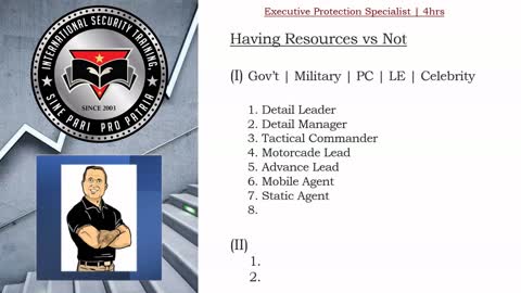 Having Resources vs Not | Executive Protection | Corporate Security | Guard Training Course 315