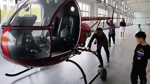 Helicopter ready for flight zero meter