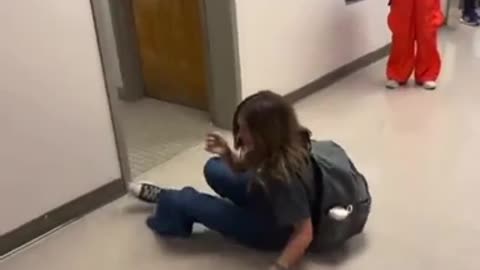 😡 A transgender, biological male student sneaks up on a female student and slams her to the ground