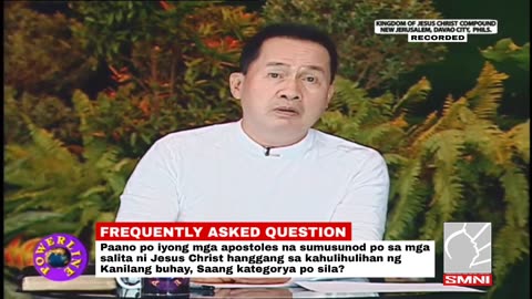 Saang kategorya po ang mga apostoles na sumusunod sa mga salita ni Jesus Christ?