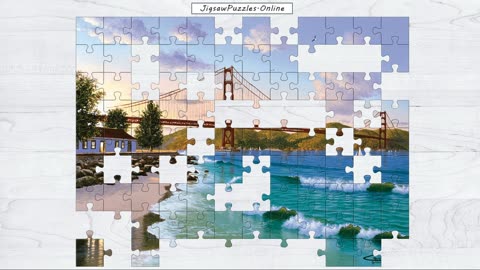 Golden Gate Bridge Painting Jigsaw Puzzle Online