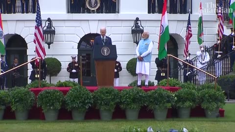 Joe Biden greets Narendra Modi with pomp at the White House