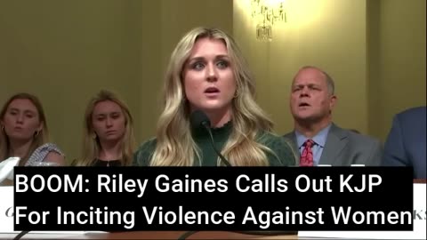 BOOM: Riley Gaines Calls Out KJP For Inciting Violence Against Women