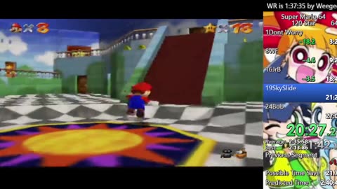 120star Speedrun no reset #4 (Super Mario 64)