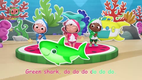 Baby Shark 🦈🐬 Learns Colour 🌈🖍️