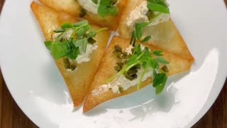 Deconstructed Crab Rangoon Appetizer