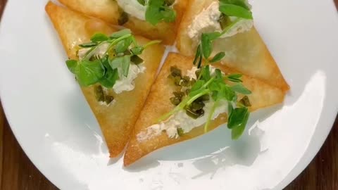 Deconstructed Crab Rangoon Appetizer