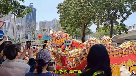 #蓮花佛堂。#香港仔恭賀觀音寶誕 #金龍醒獅巡遊（3）Golden Dragon and Lion Parade