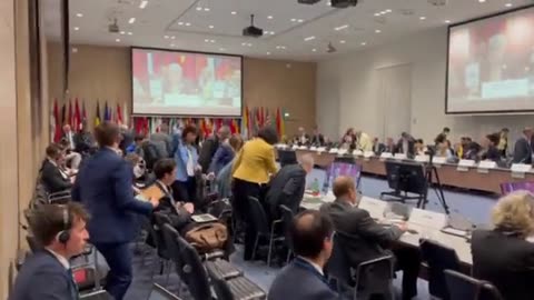 Childish. At the OSCE meeting, Western diplomats left the moment the Russian delegation arrived.