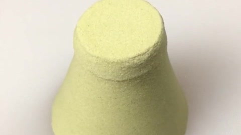 Press the cone into a round cake