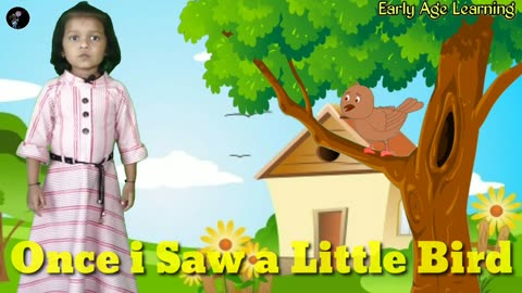 Once I Saw a Little Bird Favourite English Kids Song | Animated Poem For Kids | bird poem for kids