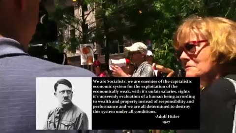 July 2 2017 Chicago 1.1 Leftist and Refuse-Fa [Antifa] applauds speech entirely of Hitler quotes