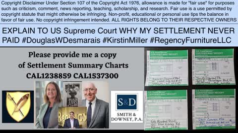 US Supreme Court Complaints #SmithDowneyPA #RegencyFurnitureLLC #AbdulAyyad #AhmadAyyad Settlement Never Paid Victim Employee #RegencyFurnitureInc #EEOC #DLLR #Election2022 #Election2024 #FoxBaltimore #DouglasWDesmarais