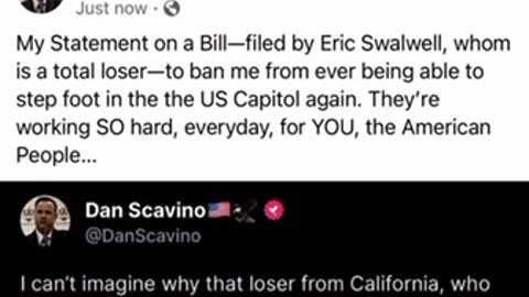 DANIEL SCAVINO JR ERIC SWALWELL IS A LOSER AND WAS COMPROMISED