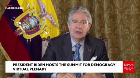 President Biden Hosts The Summit For Democracy Virtual Plenary