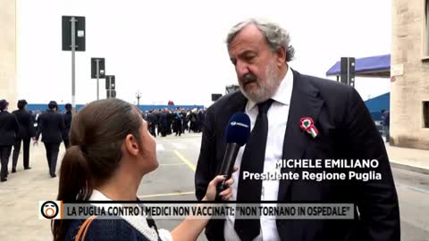 33 - 8 Novembre 2022 - La Puglia contro i medici non vaccinati : " Non tornano in ospedale "