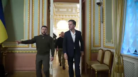 Zelensky publishes video of meeting with Dutch PM Rutte