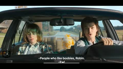 Steve and Robin 4x1 Boobies Conversation #strangerthings #season4 #carscene