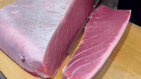 BLue fin tuna cutting PREMIUM tuna steak!!!! 🥰🤤🥩🍚