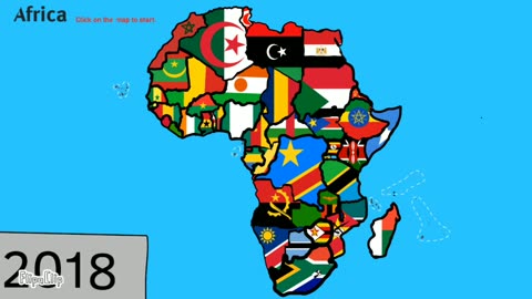 Africa timeline with nations