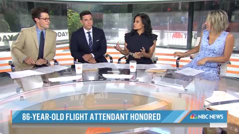 86-Year-Old Flight Attendant Honored For 65-Year Career