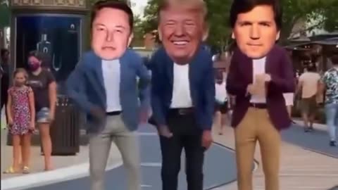 "Stayin Alive" FT Donald Trump Elon Musk And Tucker Carlson