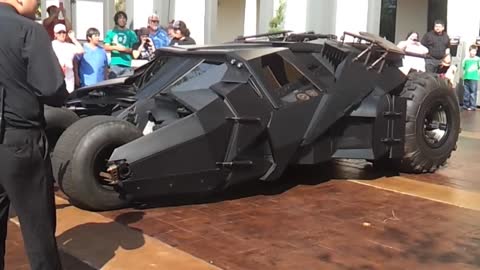 Tumbler and Bat-Pod during the Tumbler Tour visit to San Antoni