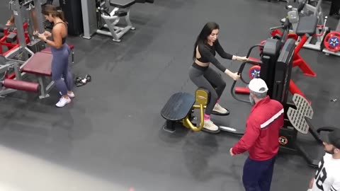 Crazy Old man Shocks The Girls In the GYM