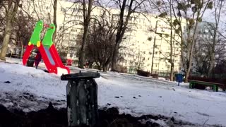 Unexploded Grad rocket in Ukrainian kindergarten
