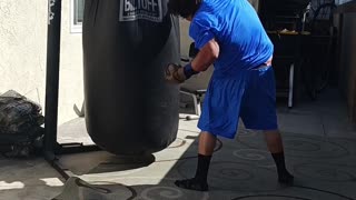 500 Pound Punching Bag Part 67. More Muay Thai Work!