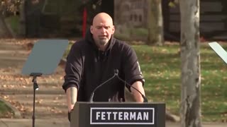 Fetterman Gets EMBARASSED After Wind Knocks Down His American Flags