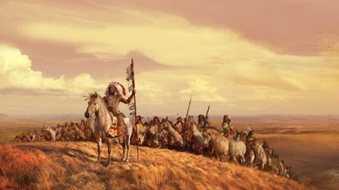 Native Americans On A Horse Loop Video Free To Use Animation(No Copyright)