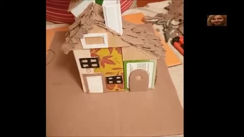 Recycling ,Decoration,cardboard. Casitas Estilo Americano 1ra.Parte