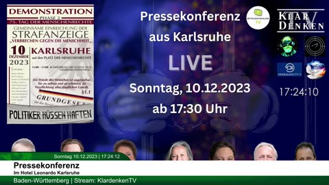 Pressekonferenz von der 75. internationalen Tag der Menschenrechte - 10.12.23 in Karlsruhe