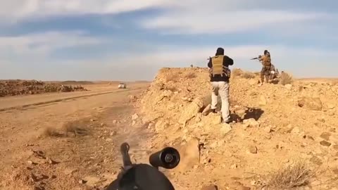 Speeding ISIS Truck Ambushed At Close Range _ Full Version in Description