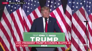 President Trump in Council Bluffs, IA.