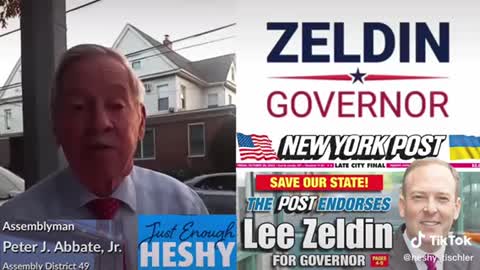 New York Assemblyman Peter Abbate caught red handed removing Lee Zeldin signs in public!!