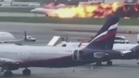 Flames Engulf Plane as It Makes Emergency Landing