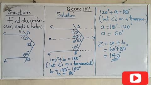 Solutions to Problems on Straight lines and Angles . Simplified