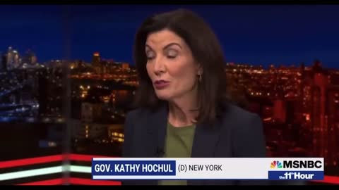 MSNBC host scolds New York Democrat Governor Kathy Hochul. “Here’s the problem. We don’t feel safe