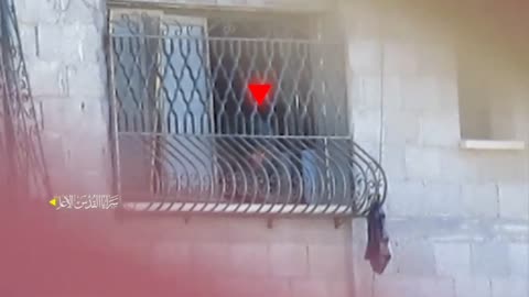 Palestinian resistance fighters targeting Israeli forces in a house in west of Khan Younis